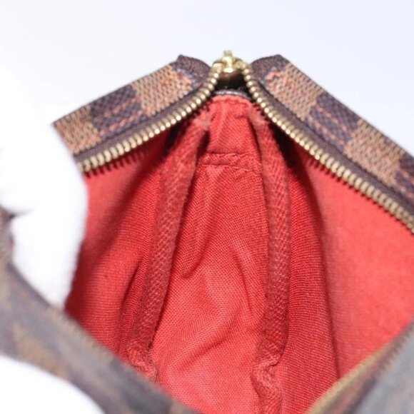 LOUIS VUITTON Damier Ebene Trousse Makeup Pouch N51982 LV Auth mr1493 - Picture 10 of 16